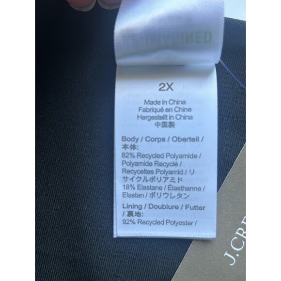 J. Crew Hipster Navy Swim Bikini Bottoms Dots Size 2X New - Picture 7 of 7